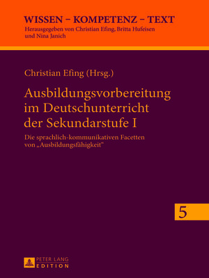 cover image of Ausbildungsvorbereitung im Deutschunterricht der Sekundarstufe I